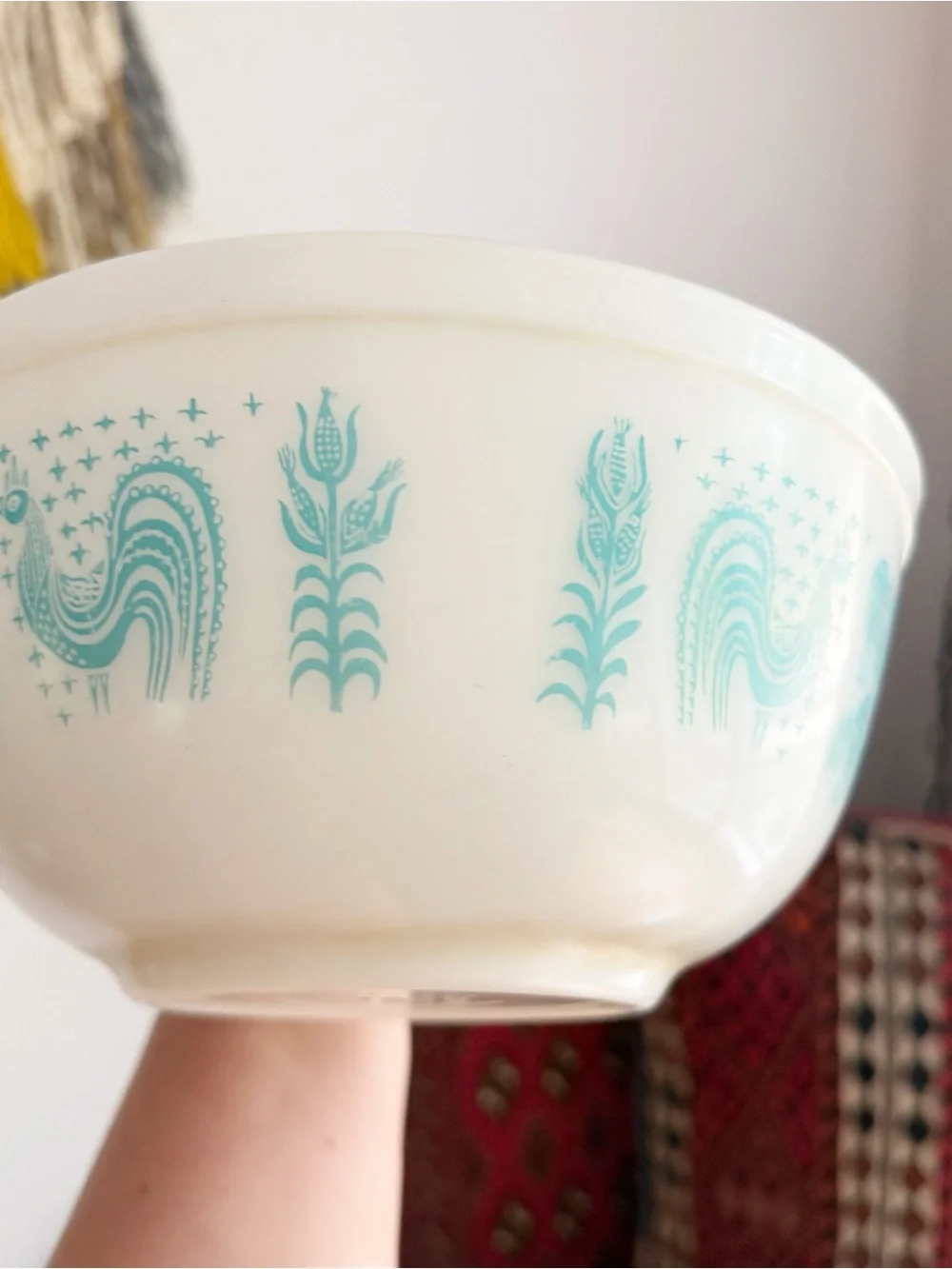 Vintage Pyrex Turquoise Butterprint 403 2.5 Quart Mixing Bowl Retro Farmhouse